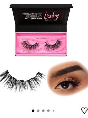 GLAMNETIC Pink Faux Mink Lashes - BELLA With Glamnetic Magnetic Eyeliner